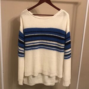 NWOT Copper Key Blue Stripe Sweater - Size XL